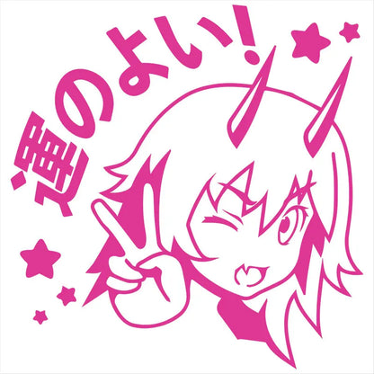 Iucky Sticker Anime Women Parts Laptop Stickers Beautiful Girl
