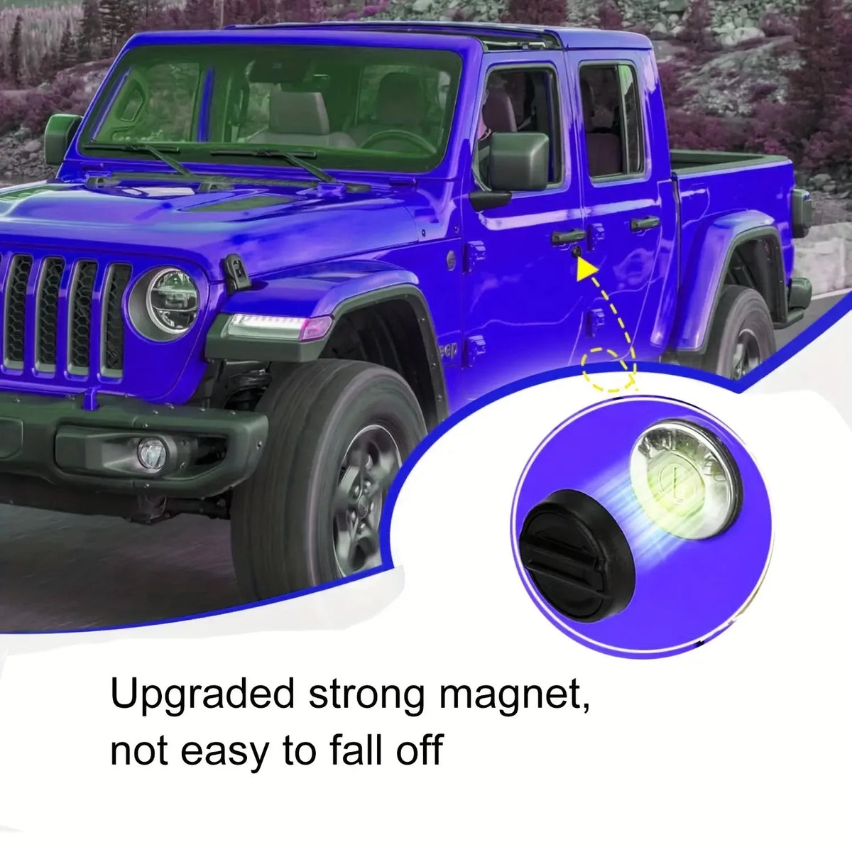 For 2018-2025 Jeep Wrangler Jl & Magnetic Key Protector Keyhole