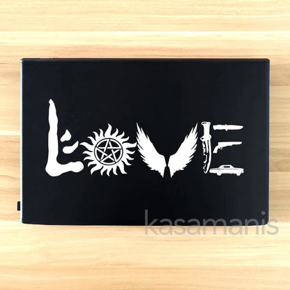 Supernatural Wings Vinyl Sticker Love Symbol Decal Window Bumper