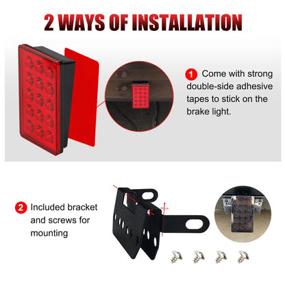F1 Brake Pilot 12V 15LED Rear Tail Flash Warning