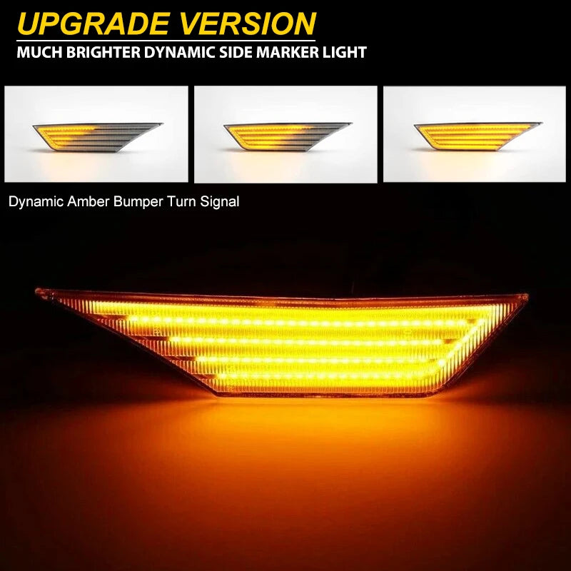 For Honda Civic 10 Gen Fender Side Marker Amber Sequential Turn