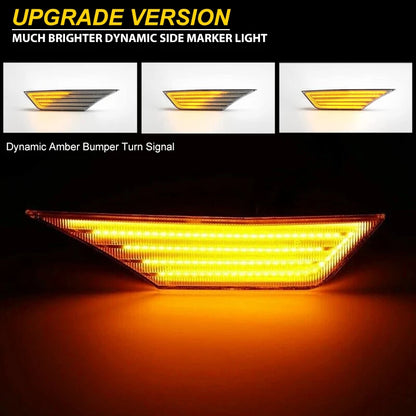 For Honda Civic 10 Gen Fender Side Marker Amber Sequential Turn