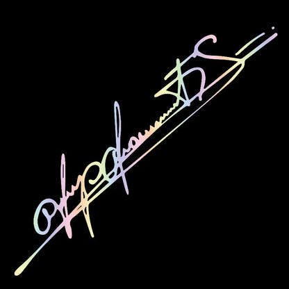 Personalized Sticker Schumacher Art Signature Eyebrows die-cut