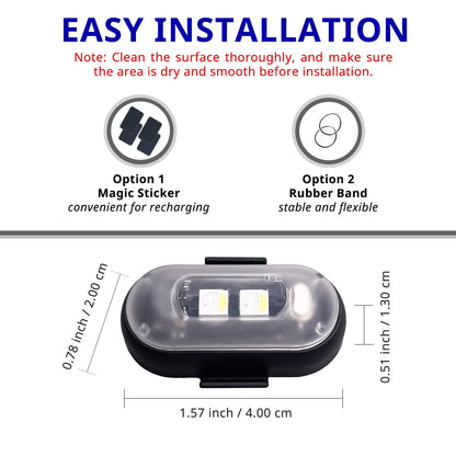 Remote Control RGB Strobe Wireless Rechargeable Footwell