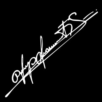 Personalized Sticker Schumacher Art Signature Eyebrows die-cut