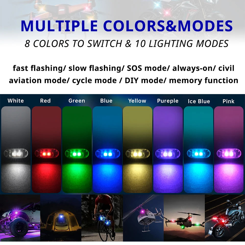 Remote Control RGB Strobe Wireless Rechargeable Footwell