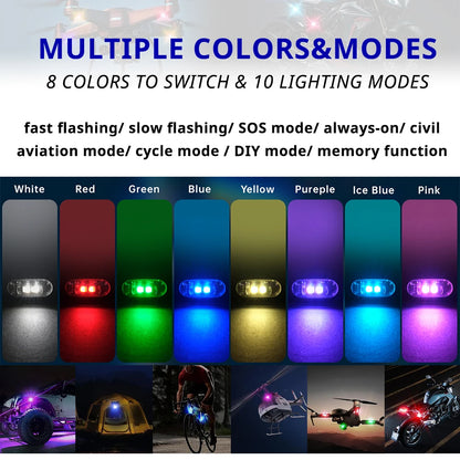 Remote Control RGB Strobe Wireless Rechargeable Footwell
