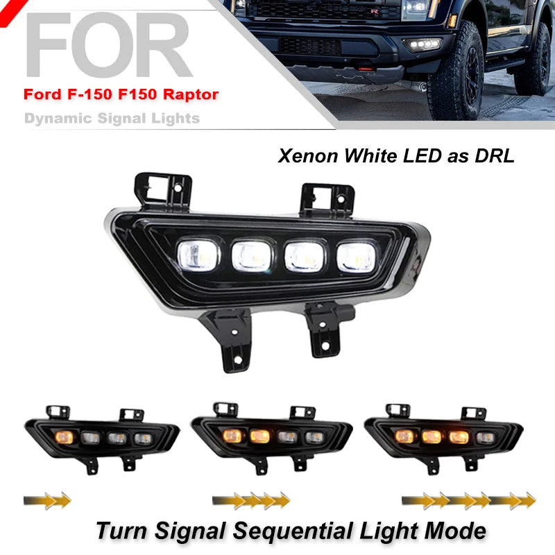 For Ford F150 Svt Raptor R Ijdm Front Bumper Turn Signal Fog