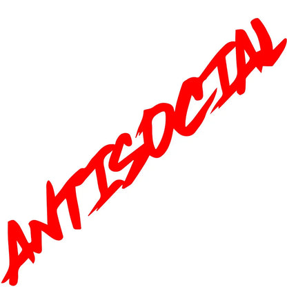 Antisocial Sticker Flag Windshield Creative Competition Letters
