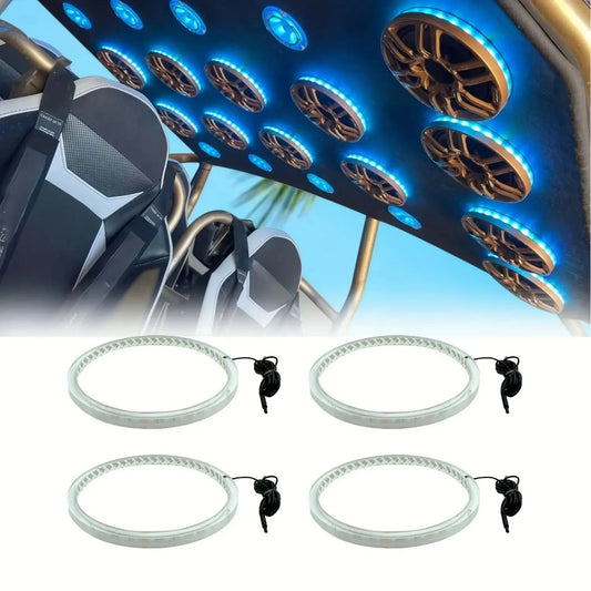 For Custom Looks Easy Install 4X 6.5in Audio Speaker Ring 0.5in