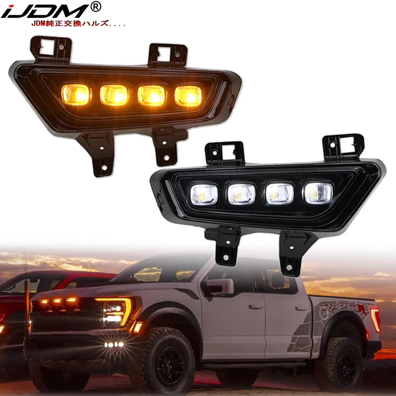 For Ford F150 Svt Raptor R Ijdm Front Bumper Turn Signal Fog
