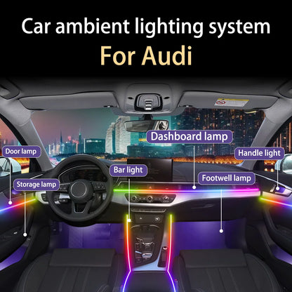 For Audi A1 A2 A3 A4 A5 A6 A7 A8 Neon Interior Ambient Acrylic
