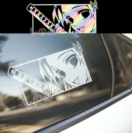 For Bumper Rear Window Door Anime Decals Butterfly Demon Vinyl