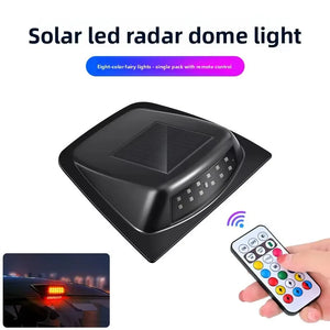 White Wireless Solar RGB Cab Truck no-drill Installation Glue