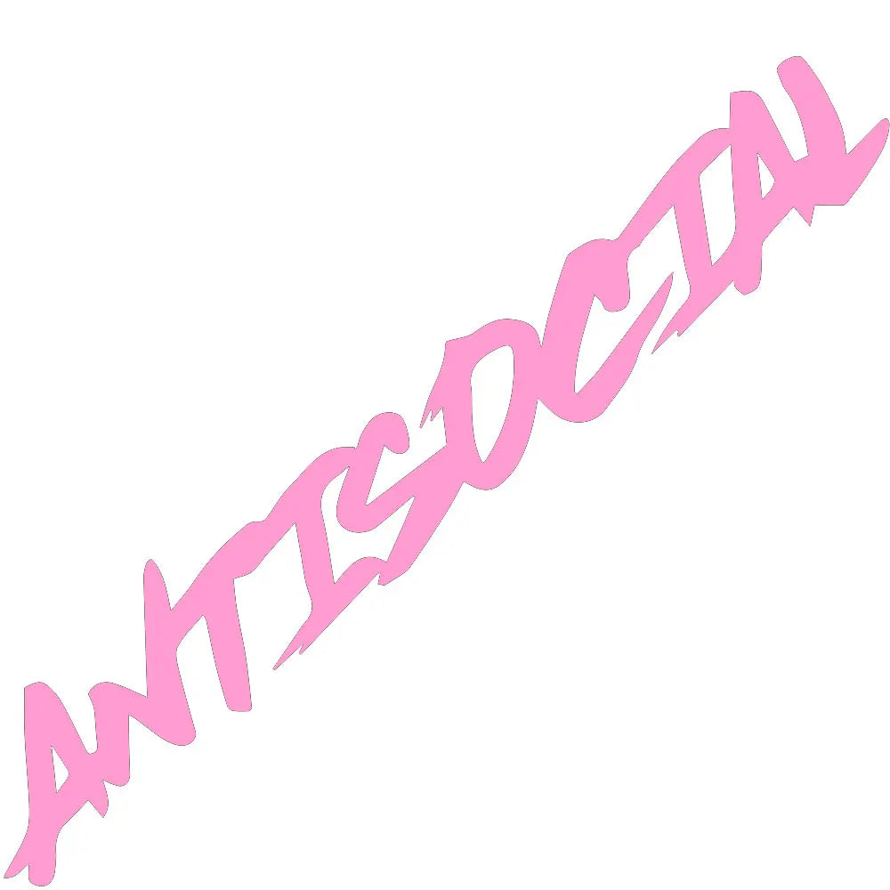 Antisocial Sticker Flag Windshield Creative Competition Letters