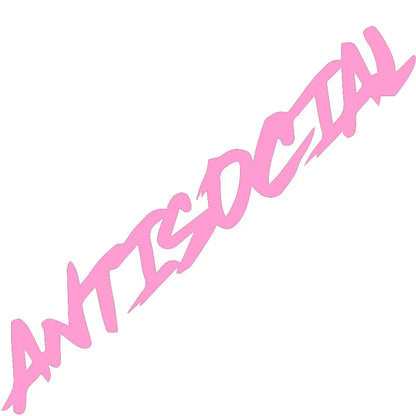 Antisocial Sticker Flag Windshield Creative Competition Letters