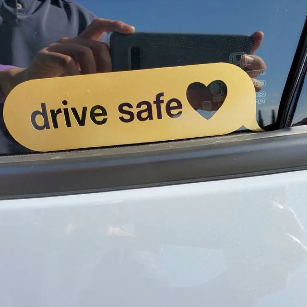 Drive Safe Decal Mirror Window Bumper Sticker Waterproof Decor