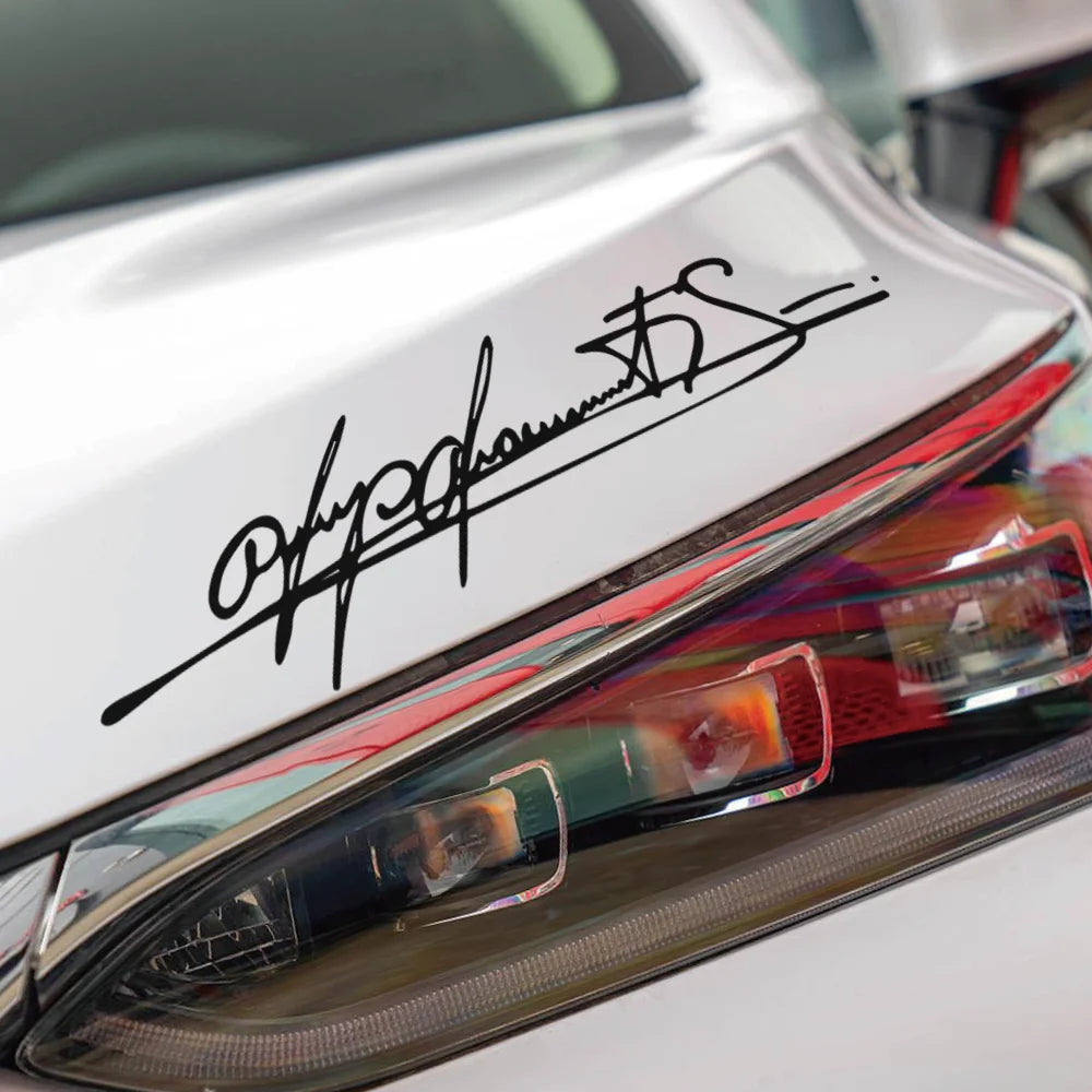 Personalized Sticker Schumacher Art Signature Eyebrows die-cut