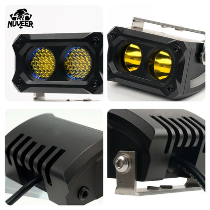 For Motorcycle Pickup 3inch 26W Spotlight White Yellow Flood