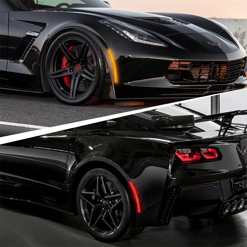 For Chevrolet Chevy Corvette C7 2014-2019 Smoked Lens Side