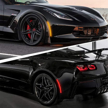 For Chevrolet Chevy Corvette C7 2014-2019 Smoked Lens Side