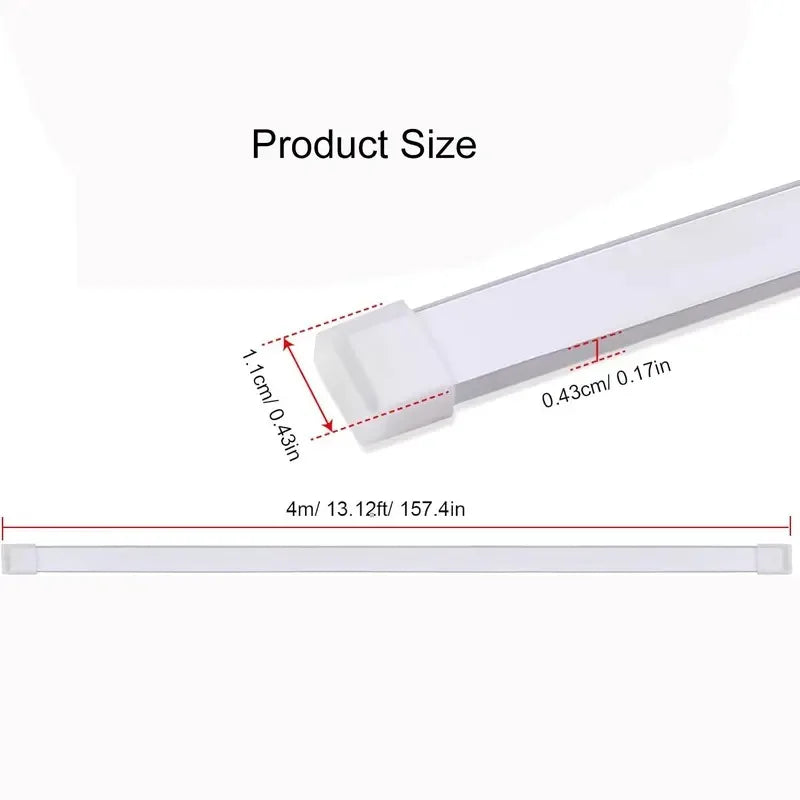 12V 6000K White Trunk Strip 4M Flexible Cuttable Tape