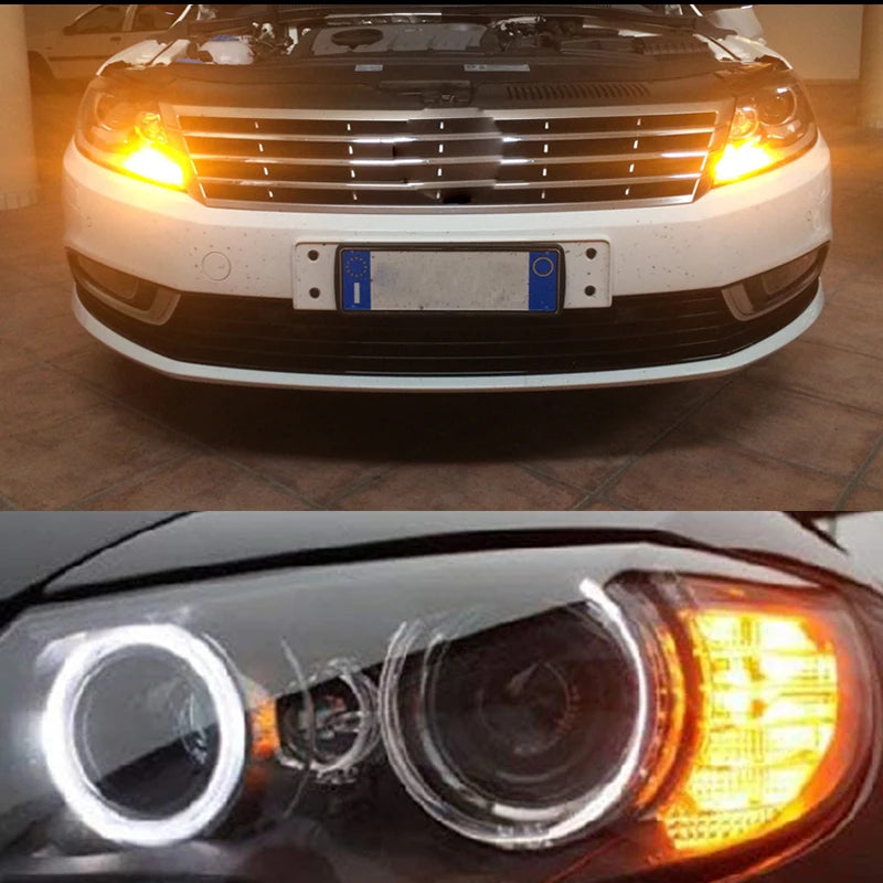 For Front Turn Signal Lights 7507 Ijdm Power Amber Yellow Error