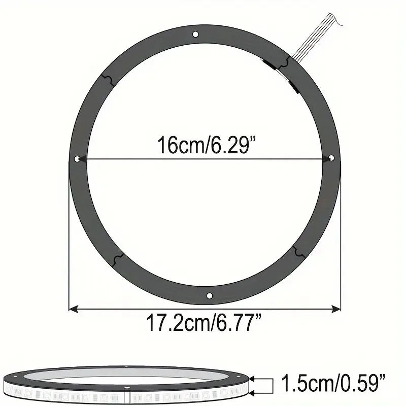For Custom Looks Easy Install 4X 6.5in Audio Speaker Ring 0.5in