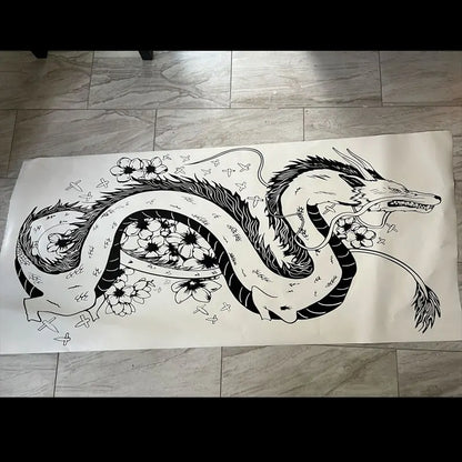 Anime Detachment Sticker Black Dragon Body Big Picture Movement