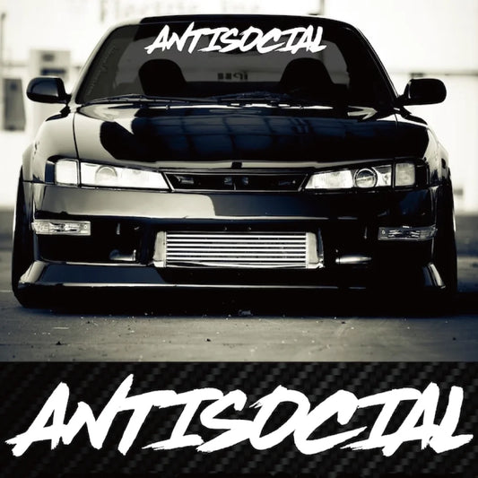 Antisocial Sticker Flag Windshield Creative Competition Letters
