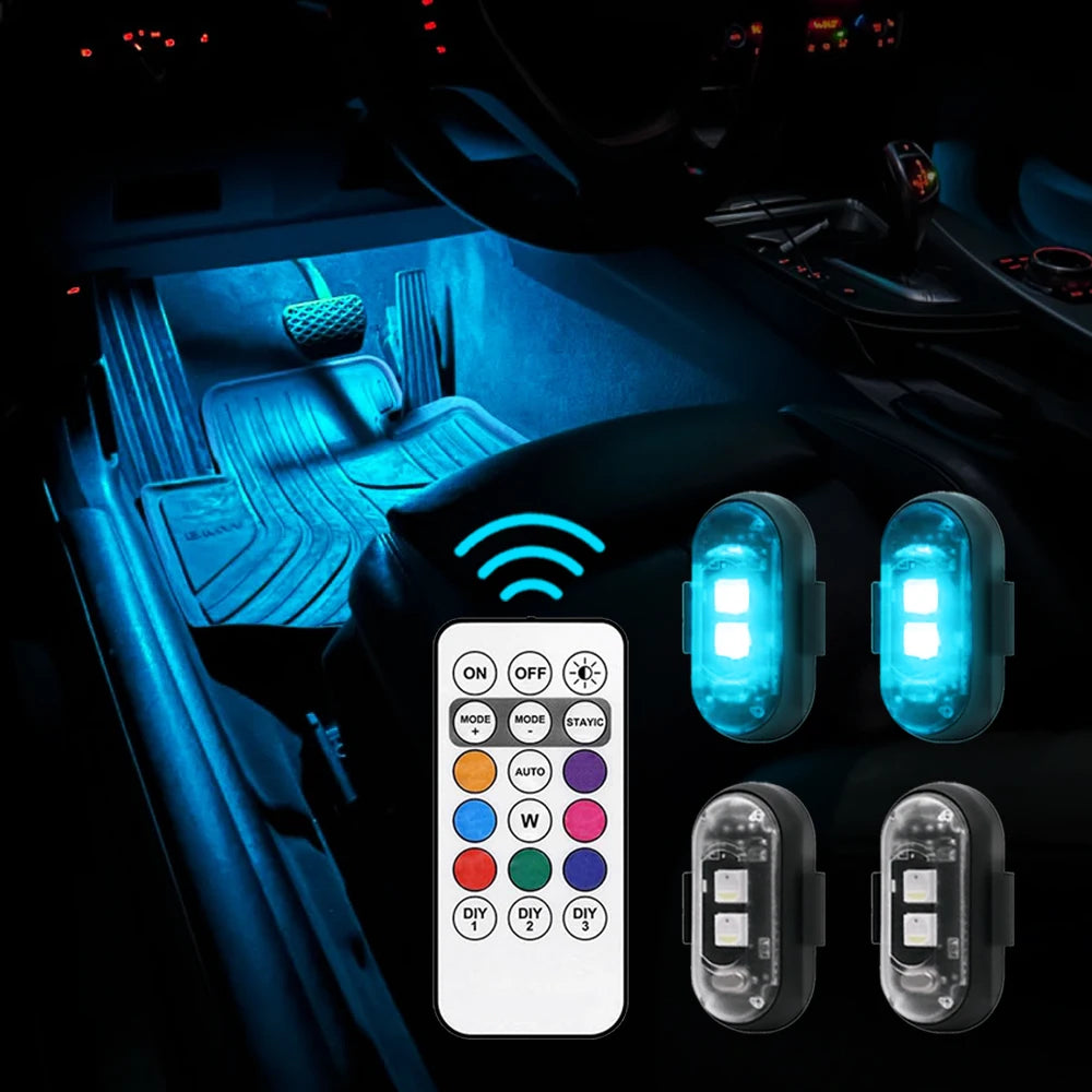 Remote Control RGB Strobe Wireless Rechargeable Footwell