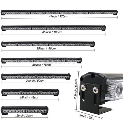 For Auto Emergency Warning Lamp LED 31CM 150CM Strobe Bar