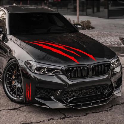 Jdm Torn Stripe Monster Claw Scratch Decal Hood Side