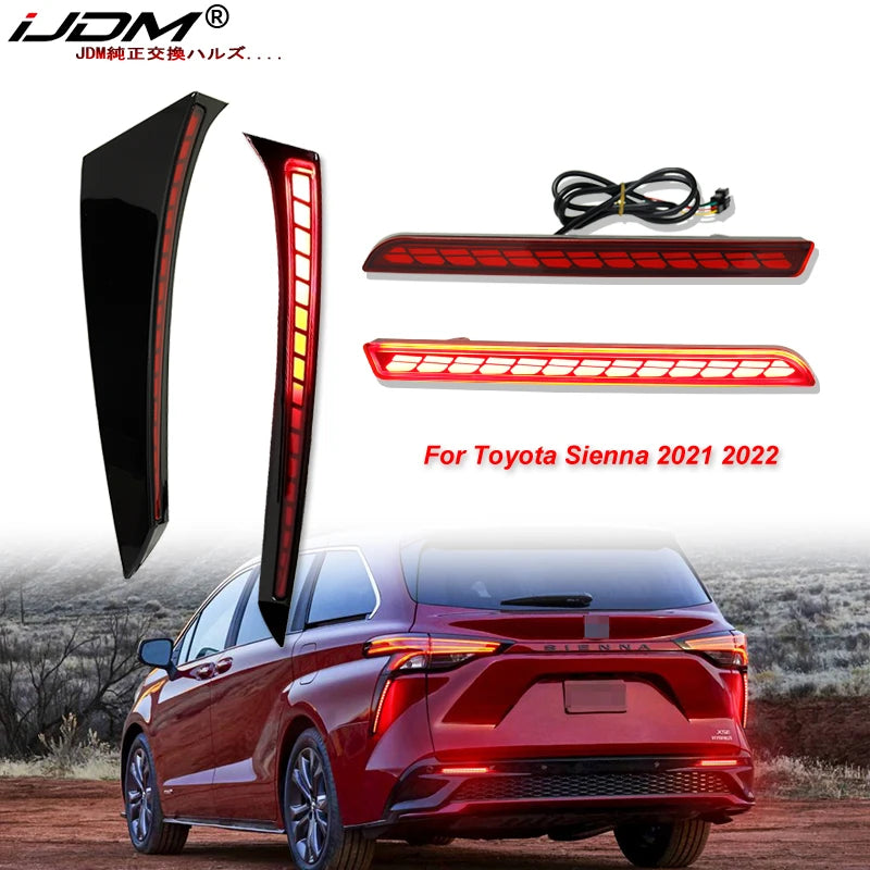 For Toyota Sienna Tail Rear Fog Ijdm Rear Side Pillar Tail Brake