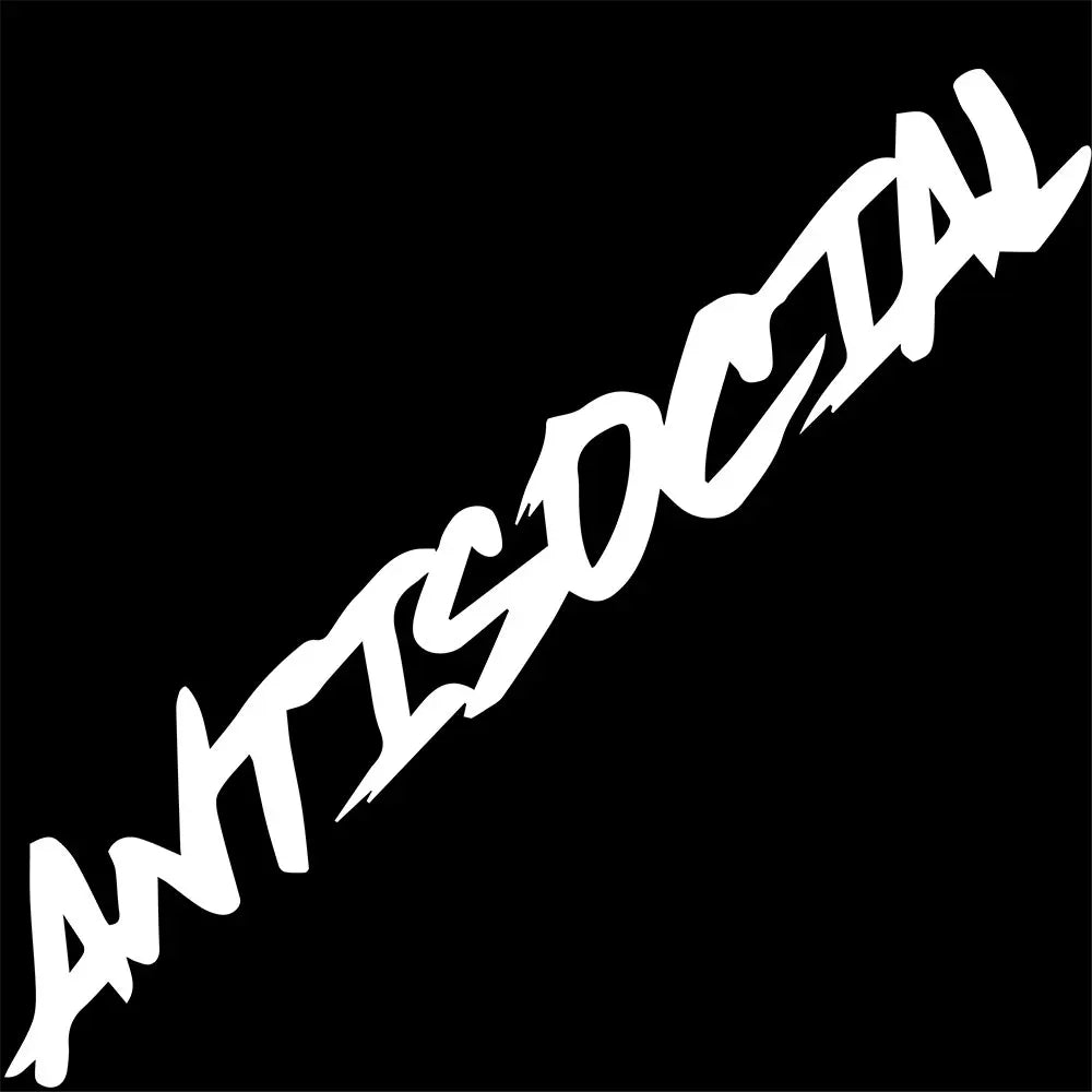 Antisocial Sticker Flag Windshield Creative Competition Letters