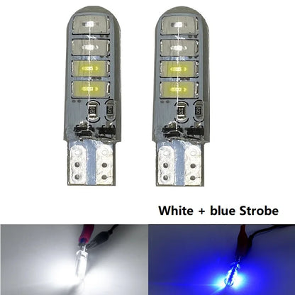 2X T10 W5W 5630 8SMD Strobe Flash 194 168