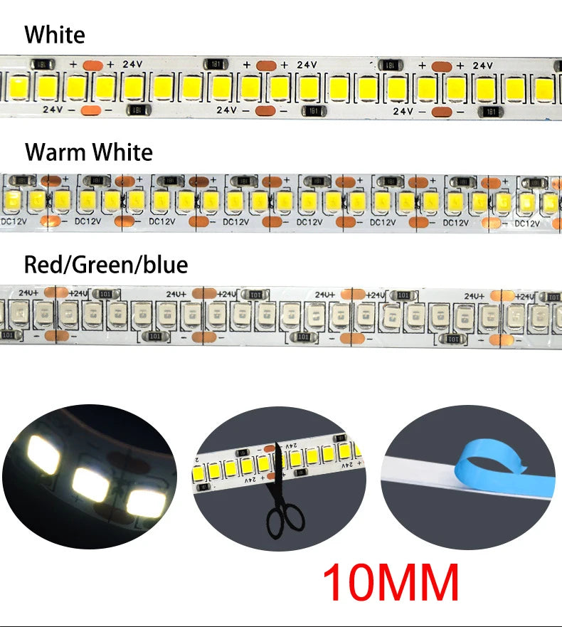 12V 24V 2835 Strip 3MM 4MM 5MM 6MM S