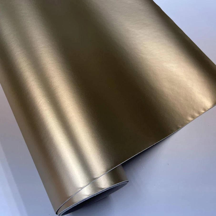 Champagne Gold Matte Metallic Chrome Vinyl Wrap Foil Air