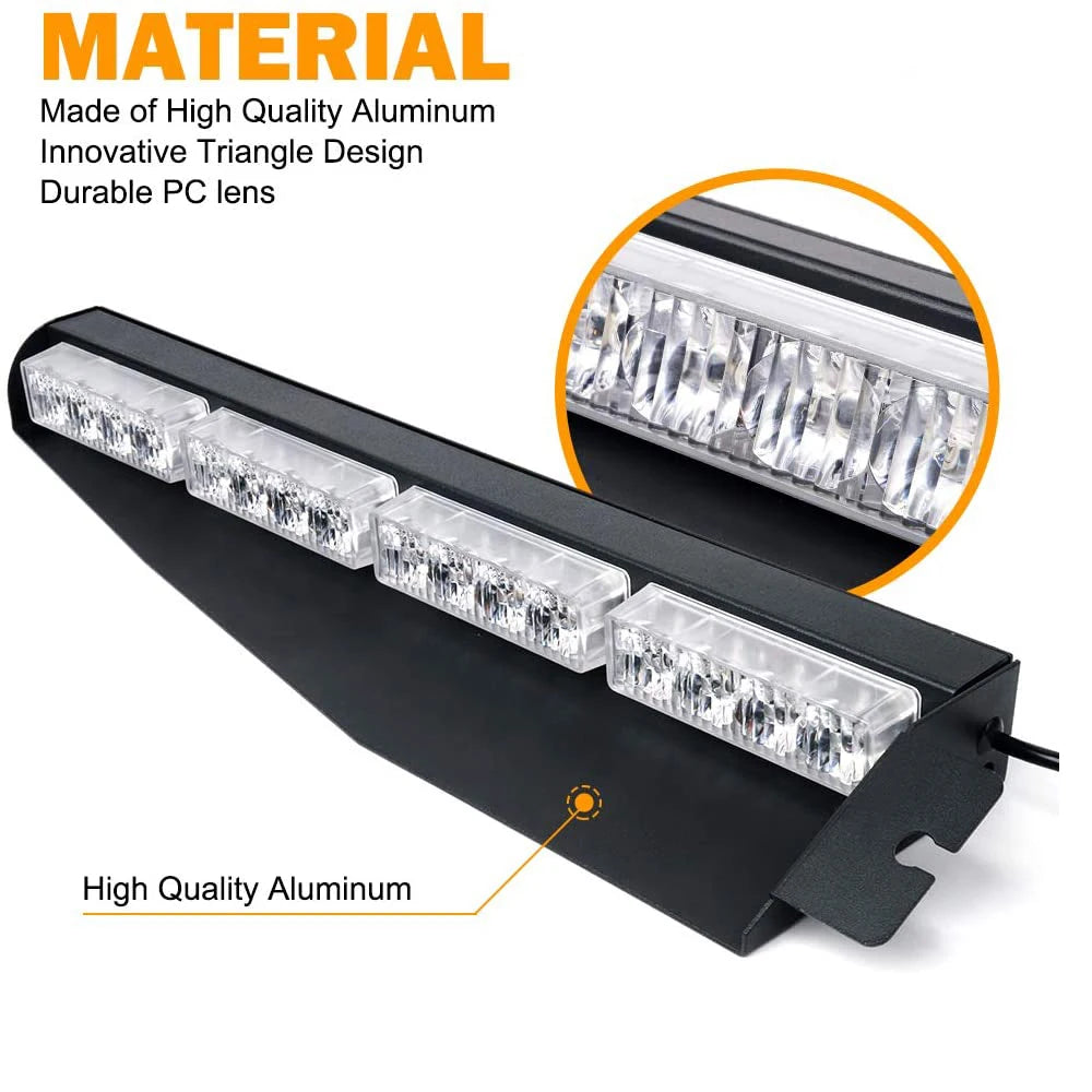 For Volunteer Vehicles Visor Strobe Bar Interior Windshield