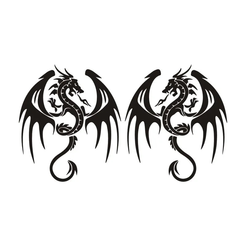 17CM Customized Body Sticker Cute Dragon 3D Decals Reflective