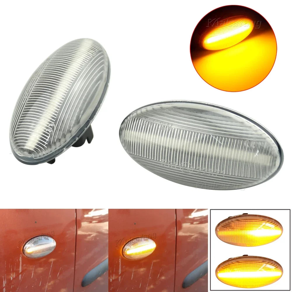 For Peugeot 1007 107 206 307 2X Dynamic Turn Signal Side Marker