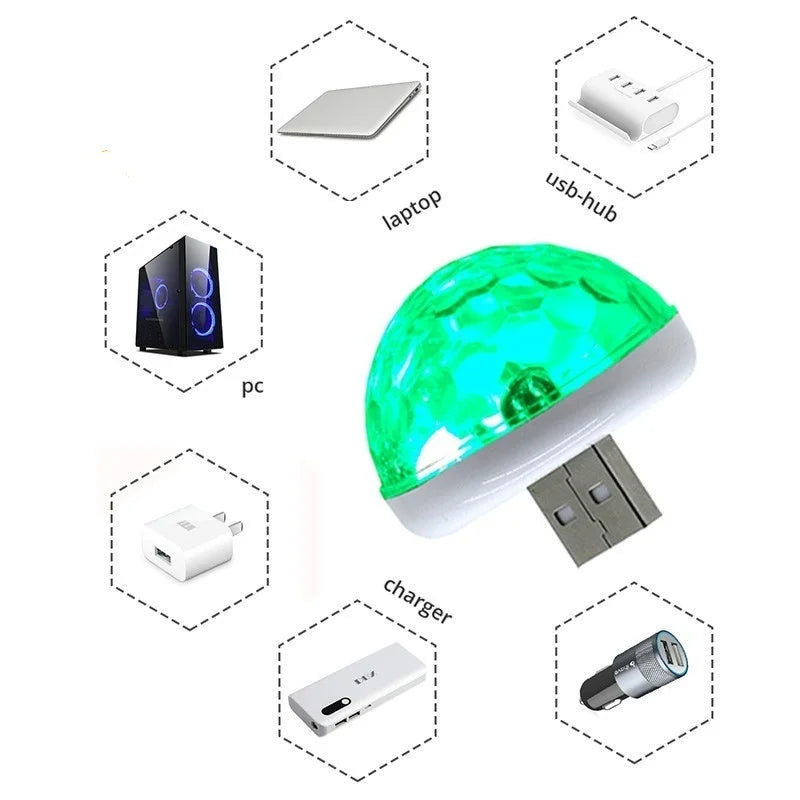 1PCS Multi Color USB 5V Interior Lighting Kit Atmosphere