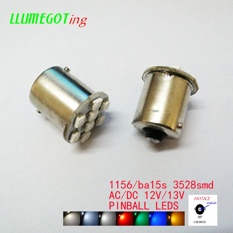 50PCS 1156 ba15s Base 8X smd3528 Various Colour Available