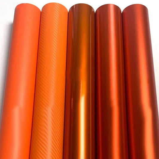50CM 200 300CM Glossy Orange Matte Vinyl Wraps 3D
