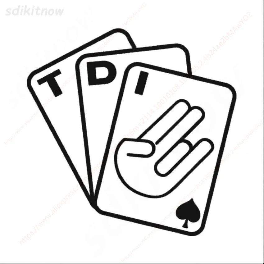 For Volkswagen VW Polo Golf Jetta Fashion Poker Card Sticker