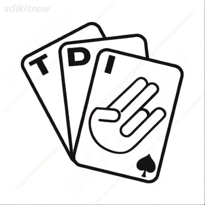 For Volkswagen VW Polo Golf Jetta Fashion Poker Card Sticker