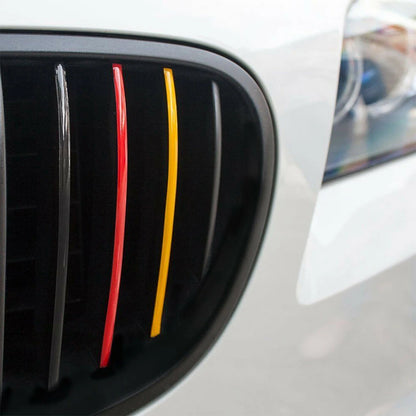 Germany Flag Sticker black+red+yellow Stripes Bumper Grid Rear