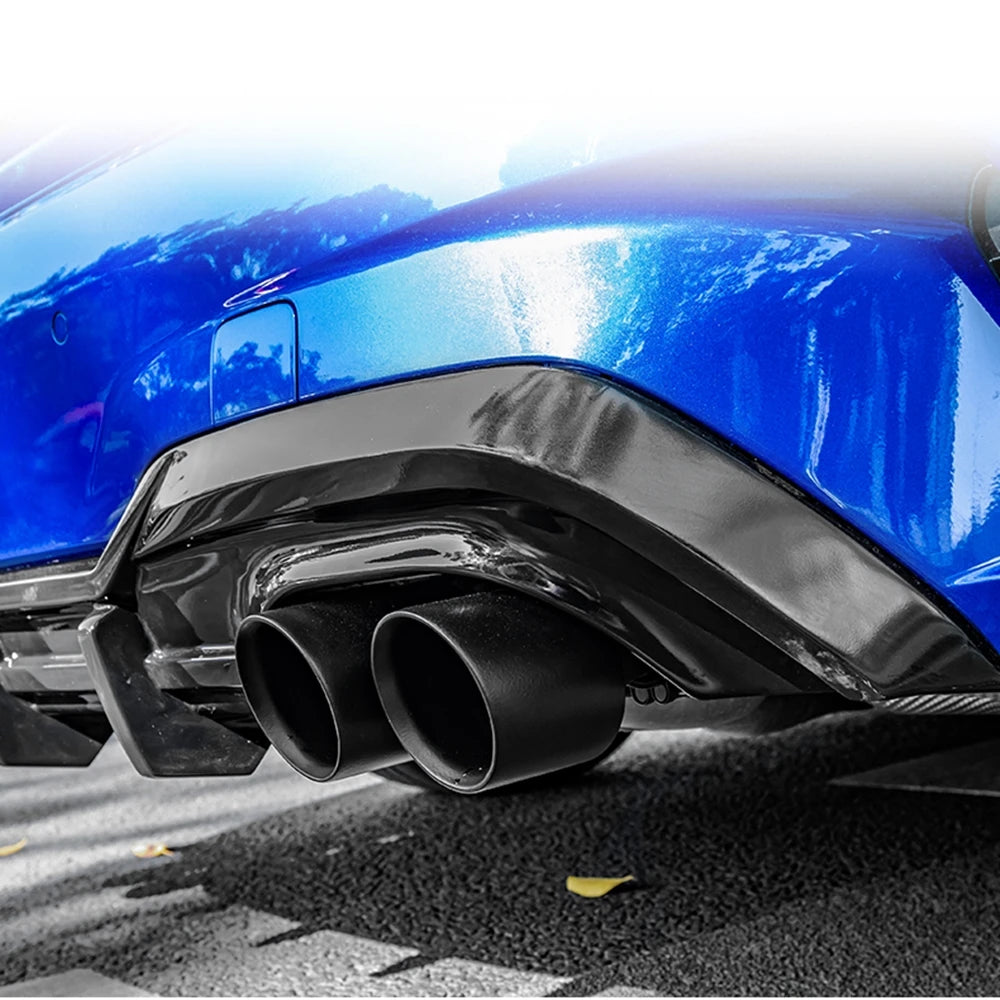 For BMW Akasaka Rear Bumper Diffuser Spoiler lip+muffler Tip