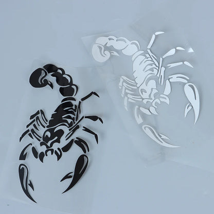 1PC Small Reflective Scorpion Pattern Sticker Hood Spare Tire