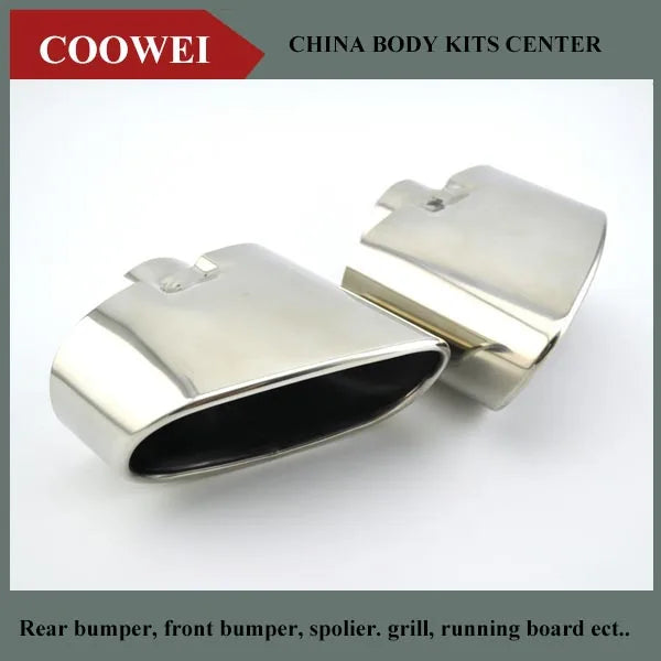 For BMW X5 E70 2000 To 1pair Chrome Exhaust Dual Tail Pipe